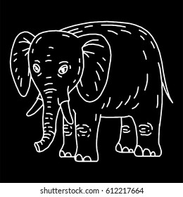 Cute elephant cartoon sitting