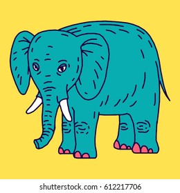 Cute elephant cartoon sitting
