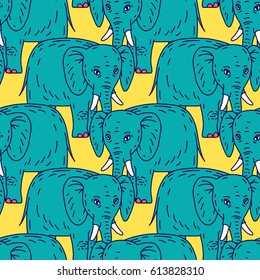 Cute elephant cartoon sitting