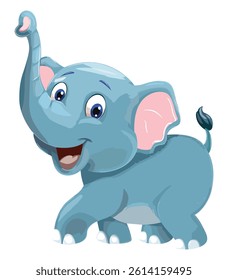 Cute elephant cartoon vector illustration