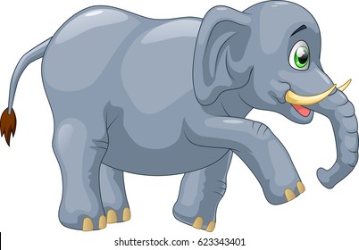 Cute elephant cartoon. Vector illustration