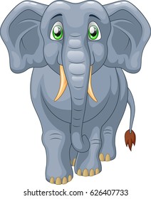 Cute elephant cartoon. Vector illustration