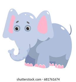 Cute elephant cartoon. Vector illustration for your design. Children s themes