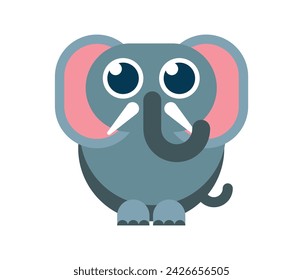 Cute elephant cartoon vector image