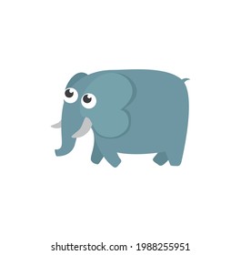 Vector de dibujos animados de elefantes pequeños sobre un fondo blanco