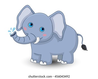 Cute Elephant cartoon vector set 4