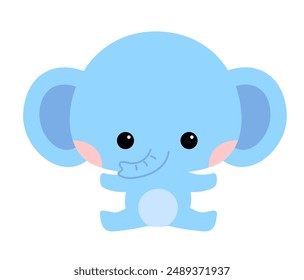 Cute Elephant Character Clipart for Infants