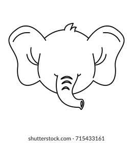 cute elephant character icon