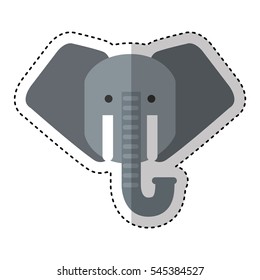 cute elephant character icon vector illustration design