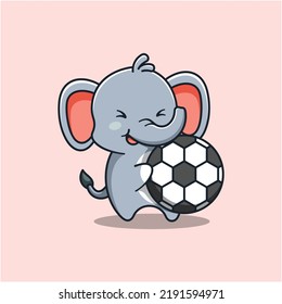 cute elephant character mascot design template