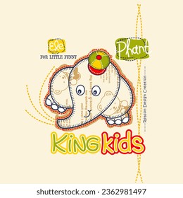 Cute Elephant Circus Cartoon Design, vector illustration