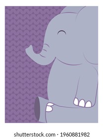cute elephant colorful illustration design