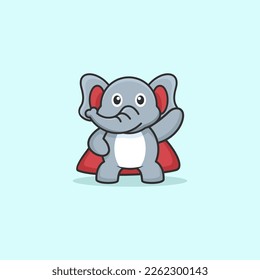 cute elephant concept logo design
