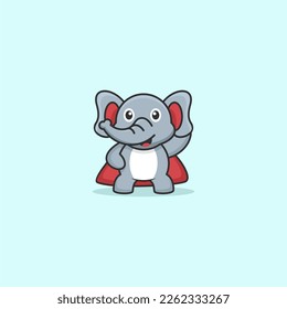 diseño del logotipo del concepto de elefante lindo