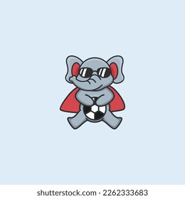 diseño del logotipo del concepto de elefante lindo