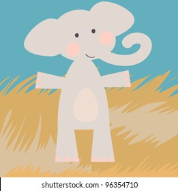 Cute Elephant Cub