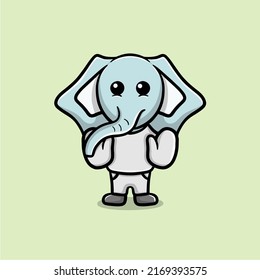 a cute elephant is doing activities