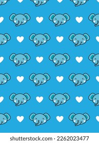 Cute elephant face pattern design