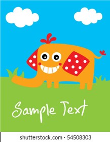 cute elephant garden tag