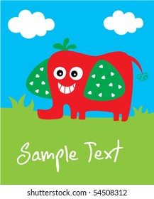 cute elephant garden tag