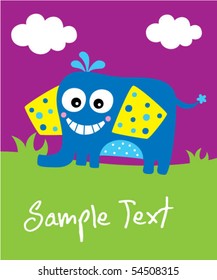 cute elephant garden tag