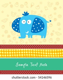 cute elephant greeting card