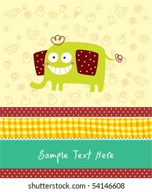 cute elephant greeting card