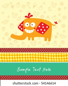 cute elephant greeting card