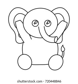 cute elephant icon 