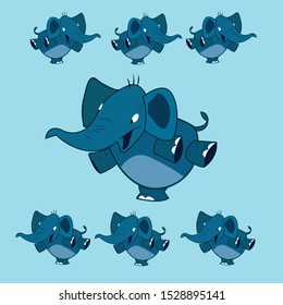 cute elephant illustration design character