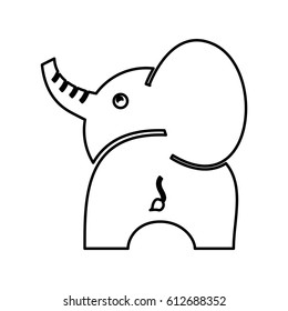 cute elephant isolated icon