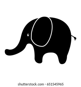 cute elephant isolated icon