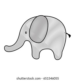 cute elephant isolated icon