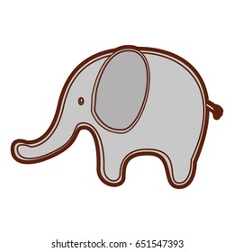 cute elephant isolated icon