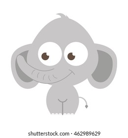 cute elephant isolated icon vector illustration design