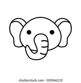 cute elephant isolated icon vector illustration design