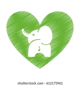 cute elephant isolated icon vector illustration design