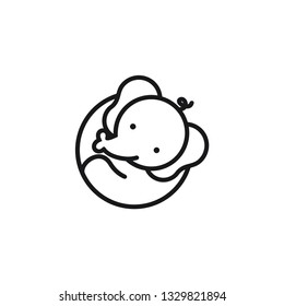 cute elephant logo design