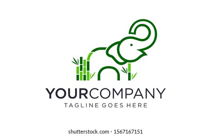 Cute elephant logo designs concept