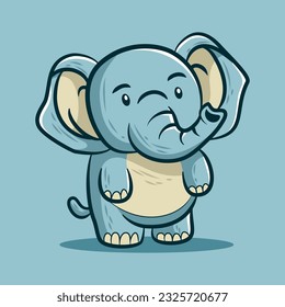 cute elephant logo vector illustration