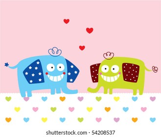 cute elephant loving couple