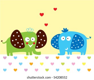 cute elephant loving couple