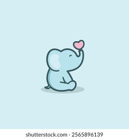 cute elephant mascot logo icon vector illustration