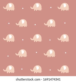 Cute Elephant Motif Pattern Design