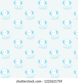 Cute Elephant pattern background