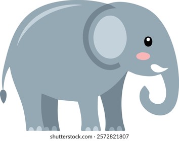 Cute elephant with pink cheeks