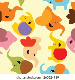Cute elephant seamless