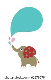cute elephant shower message card