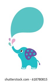 cute elephant shower message card