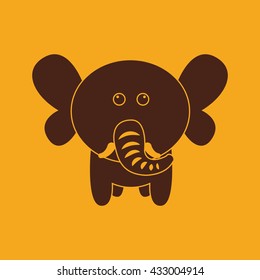 Cute elephant silhouette
